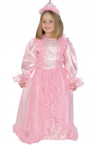 Costume da Principessa rosa bambina con paillettes