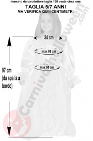 Misure del Costume da rincipessa rosa bambina con paillettes 5 7 anni