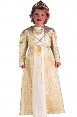 Costume da Regina Bambina Principessa Oro