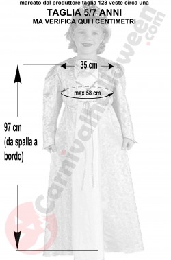 Misure costume da regina bambina 5 7 anni