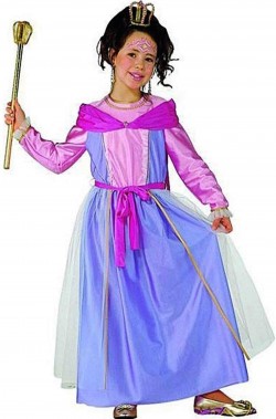 Vestito di carnevale principessa rosa bambina damina
