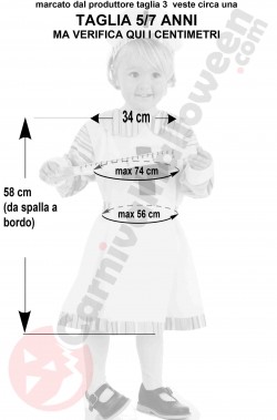 Costume da infermiera crocerossina taglia 5 7 anni