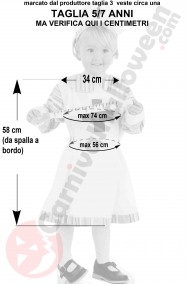 Costume da infermiera crocerossina taglia 5 7 anni