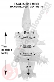 Costume di carnevale per neonati fatina 6 12 mesi