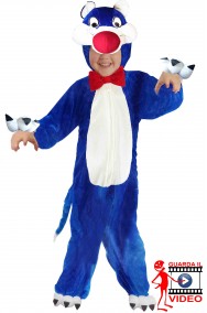 Costume da gatto silvestro blu