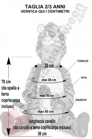 Misure Costume da bambino piccolo tigrotto 2 3 anni