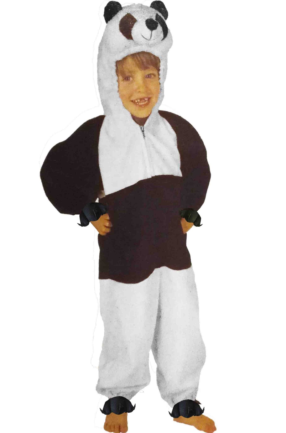 Costume di carnevale da Bambino Panda bianco e nero di pelouche