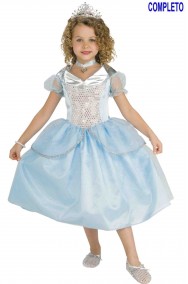 Costume di Cenerentola al ballo per bambina completo