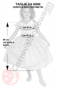 Misure del costume da cenerentola bambina 3 4 anni