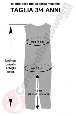 Misure costume di Yoda bambino de luxe taglia 3 4 anni