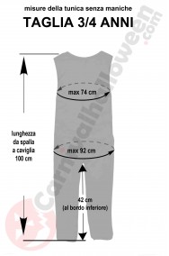 Misure costume di Yoda bambino de luxe taglia 3 4 anni