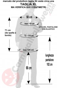 Misure costume gangster economico con cappello taglia XL