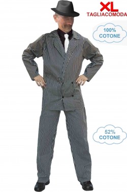 Costume da gangster di cotone taglia XL