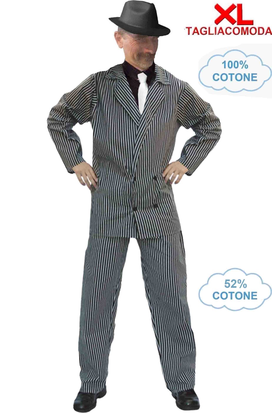 Costume da gangster di cotone taglia XL
