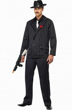 Costume da gangster uomo a righe larghe