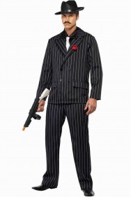 Costume da gangster uomo a righe larghe