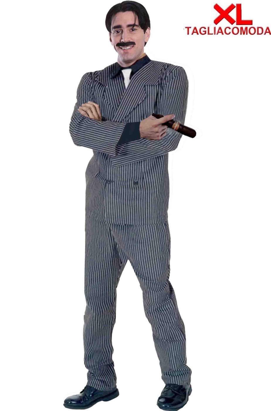 Vestito da Gomez Addams gessato a righine