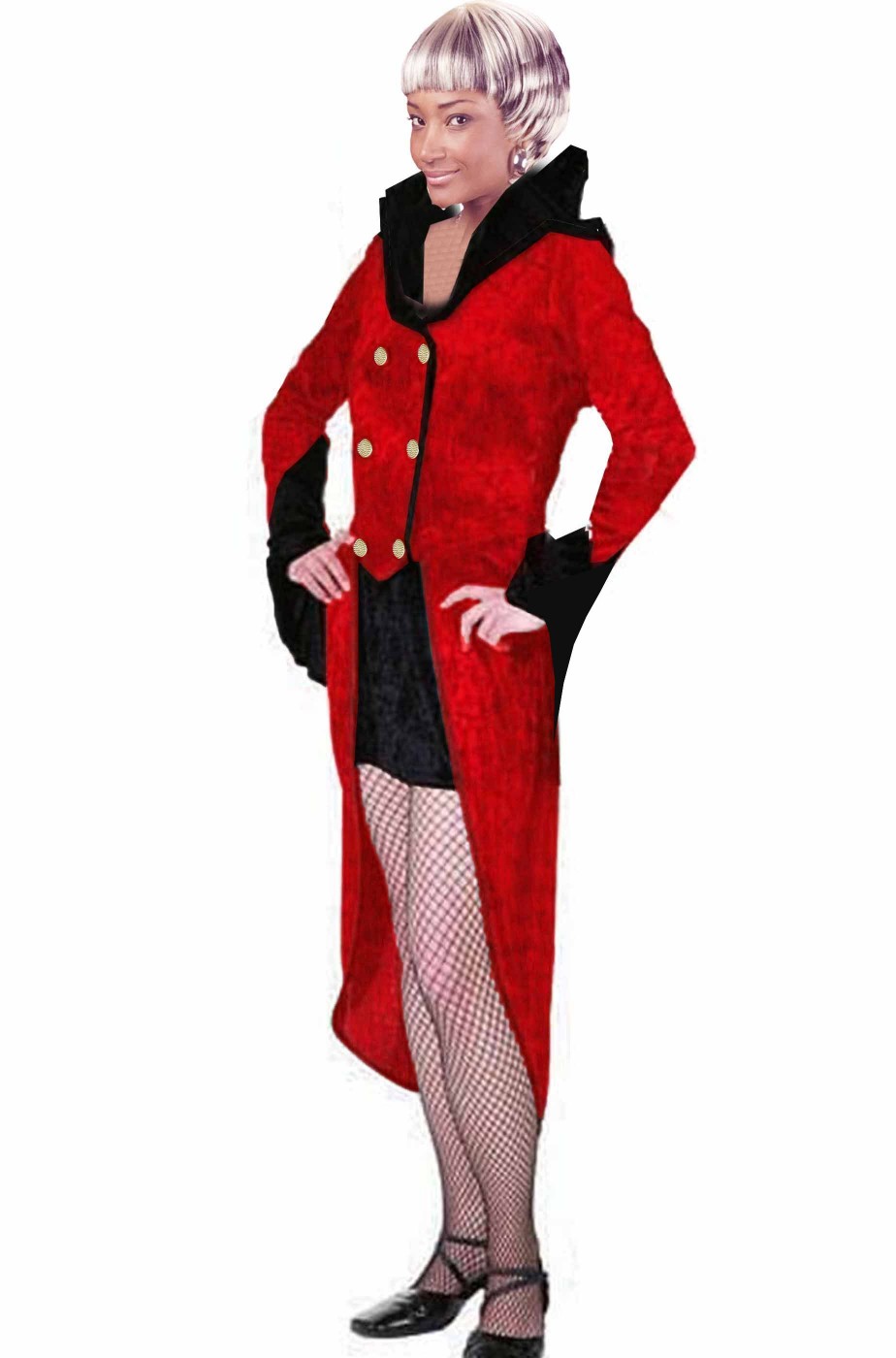 Costume vampira con frac rosso