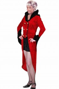 Costume vampira con frac rosso