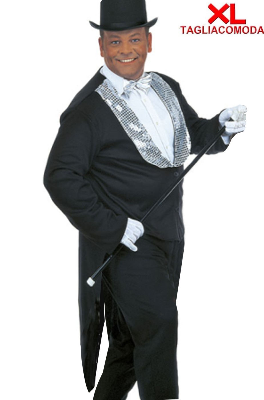 Frac con le code adulto con bavero di paillette