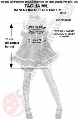 Misure costume Halloween bambola di pezza taglia M L