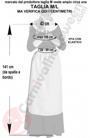 Misure costume da Amish mormona americana taglia M L