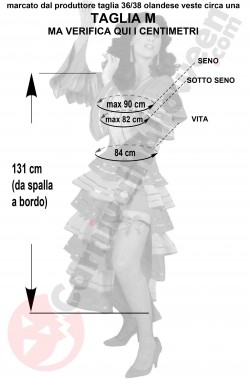 Misure costume da ballerina brasiliana di flamenco taglia M