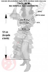 Misure costume da ballerina brasiliana di flamenco taglia M