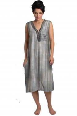 Costume da donna araba djellaba sottoveste grigia