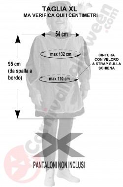 Misure del costume da principe azzurro taglia XL