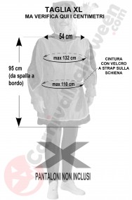 Misure del costume da principe azzurro taglia XL