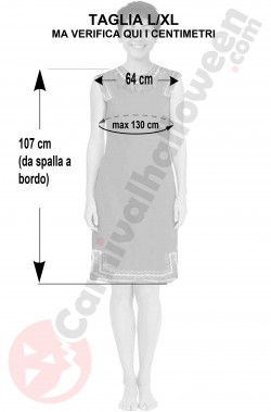 Misure costume donna vestaglia azzurra araba taglia L XL