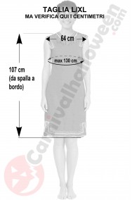 Misure costume donna vestaglia azzurra araba taglia L XL