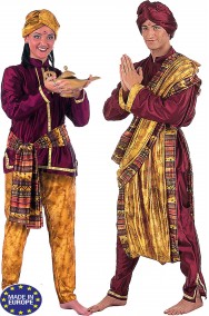 Coppia di costumi di Aladdin e Jasmine adulti