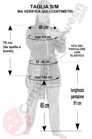 Misure del costume di Jasmine adulta taglia S M