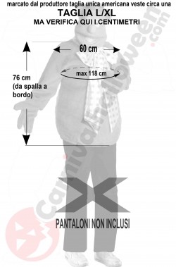 Misure del costume dell'Orso Fozzie dei Muppet Show