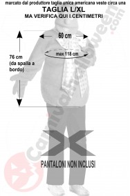 Misure del costume dell'Orso Fozzie dei Muppet Show