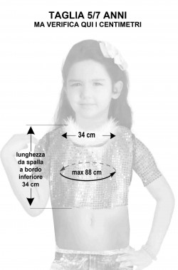 Misure camicetta rosa da bambina di paillettes 5 7 anni