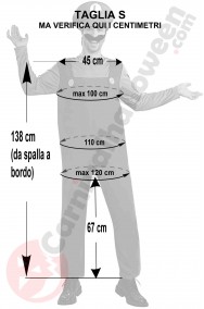 Misure Costume carnevale Super Luigi Deluxe taglia S