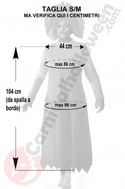 Misure del costume di Lisa Simpson taglia S M