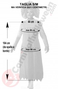 Misure del costume di Lisa Simpson taglia S M