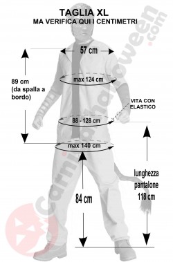 Misure costume di Avatar adulto taglia XL