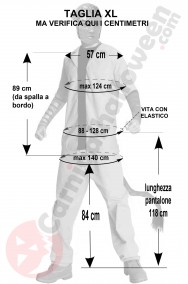 Misure costume di Avatar adulto taglia XL