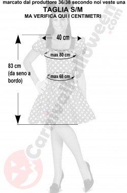 Misure costume di Minnie taglia SM