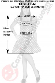 Misure costume di Minnie taglia SM