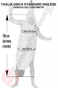 Misure del costume da banana adulto taglia unica