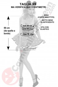 Misure costume di minnie taglia XS