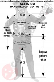 Misure del costume della Bestia La Bella e La Bestia Disney taglia S M