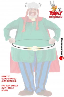 Costume da uomo vichingo grasso con pancia enorme finta