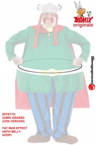 Costume da uomo vichingo grasso con pancia enorme finta